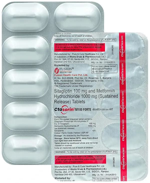 Ctasorin M Forte 100mg/1000mg Tablet